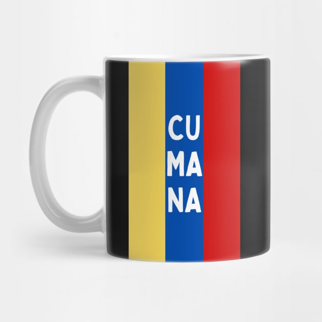 Cumana City in Venezuelan Flag Colors Vertical by aybe7elf